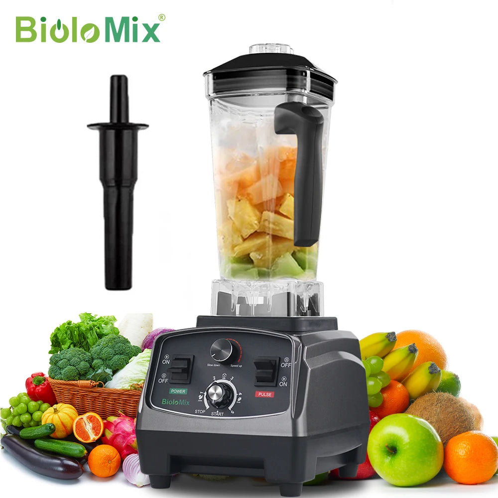 BioloMix Frullatore Potente 2200 W Con Contenitore In Tritan Da 2 L BPA Free Timer Per Frullati Di Ghiaccio