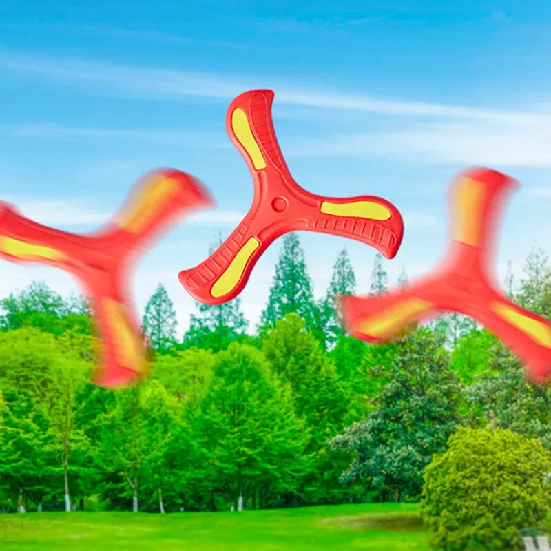 Boomerang Morbido Tre Foglie Disco Volante Esterno Interattivo Per Bambini Adulti