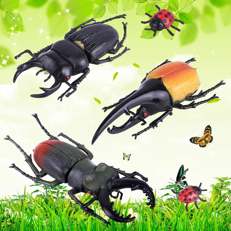 Modello Insetti Realistici Scarabeo Giocattolo Educativo Per Halloween Spavento Gag Novità