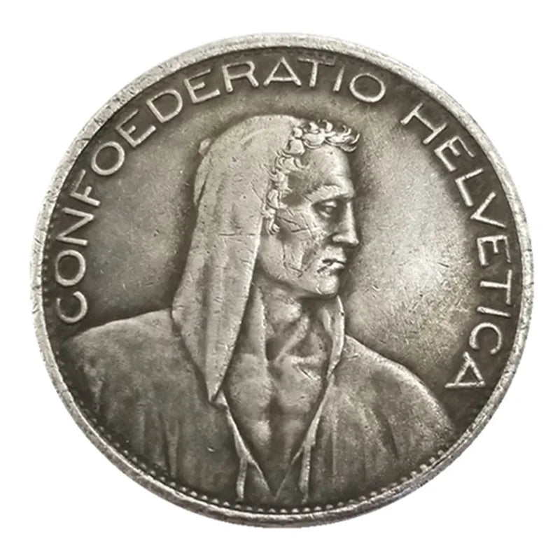 Monete D'Argento Svizzera 5 Franchi 1928 B Collezione Medaglie Regali Di Natale Esclusive