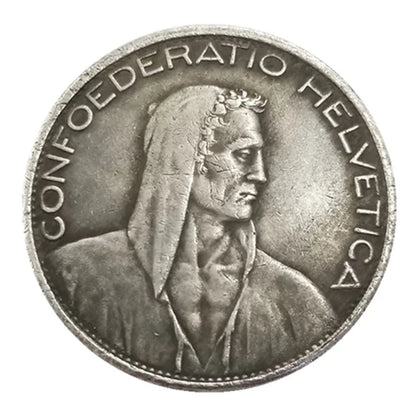 Monete D'Argento Svizzera 5 Franchi 1928 B Collezione Medaglie Regali Di Natale Esclusive