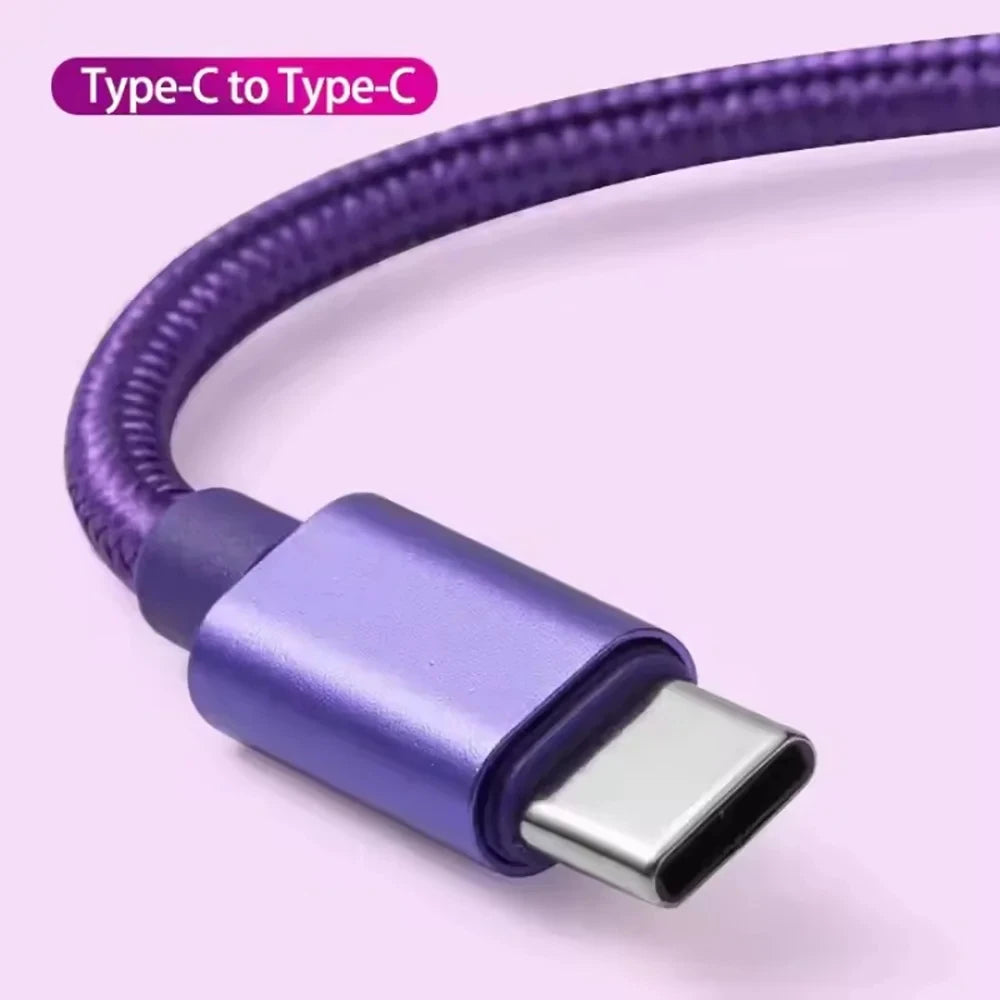 Cavo di ricarica rapida 60W da USB-C a USB-C 1M 2M 3M, cavo dati PD per iPhone 15 16 17 Pro Max, Xiaomi, Samsung, Huawei