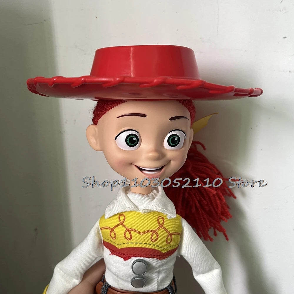 Toy Story 4 Talking Woody Jessie Action Figure Sing Soft Cute Anime Figure Decorazione Compleanno Modello Regalo Giocattoli