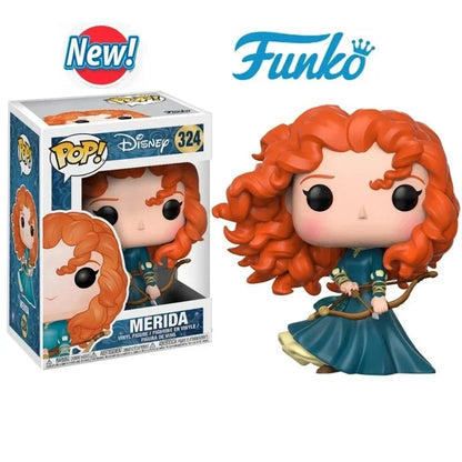 Nuova principessa Ariel FUNKO POP # 220 Belle # 221 Cenerentola # 222 Rapunzel # 223 Tiana # 224 Merida # 324 Action Figure per regalo per bambini
