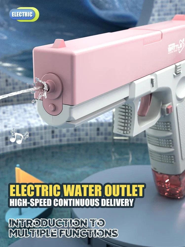 Pistola Ad Acqua Elettrica Ricaricabile A Lungo Raggio Per Battaglie Spiaggia Piscina Giardino Estivo Regalo Compleanno