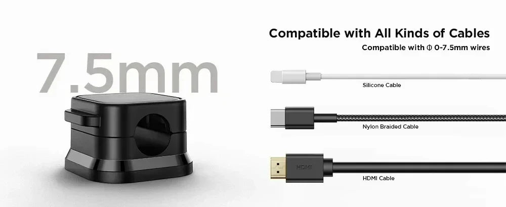 Portacavi magnetico con clip per cavi, porta cavi adesivo, organizer per cavi per la gestione della scrivania dell'home office