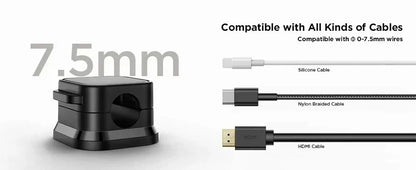 Portacavi magnetico con clip per cavi, porta cavi adesivo, organizer per cavi per la gestione della scrivania dell'home office