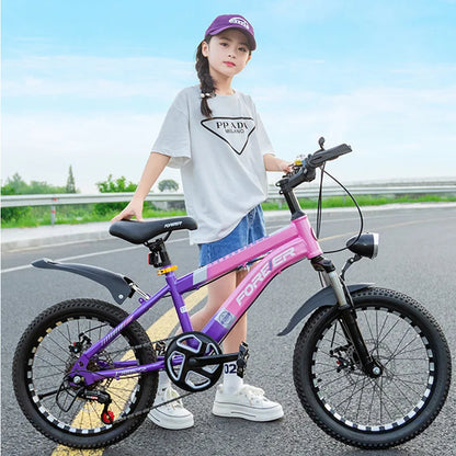 Bicicletta Da Montagna Per Bambini 7 A 13 Con Freni A Disco Forcella A Molla E Telaio In Acciaio Robusto