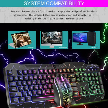 Combo Tastiera Meccanica Da Gaming Cablata Con Led Retroilluminata E Mouse Incluso