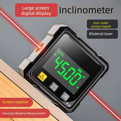 Goniometro Digitale Magnetico Con Inclinometro Laser E Livella Elettronica Per Misurazione Pendenza
