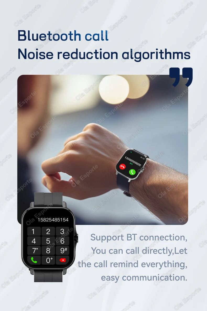 Smartwatch Da 1,83 Pollici Con Touchscreen Completo Per Fitness E Chiamate Bluetooth