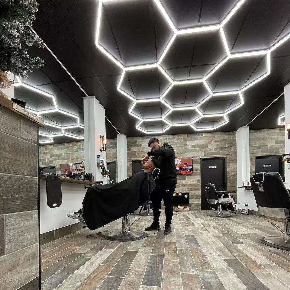Luce Led Esagonale Da Soffitto 6500K Ultra Luminosa 2000 Lumen Per Garage Seminterrato E Palestra Casa 50000 Ore