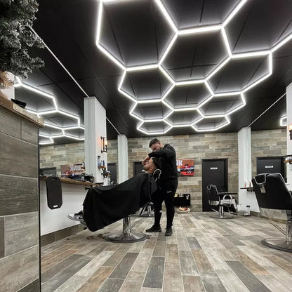 Luce Led Esagonale Da Soffitto 6500K Ultra Luminosa 2000 Lumen Per Garage Seminterrato E Palestra Casa 50000 Ore