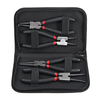 Set 4 Pinze Per Anelli Elastici 7 Pollici Pinze A Becchi Lunghi Interni Esterni Rimozione E Fissaggio