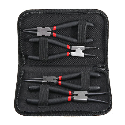 Set 4 Pinze Per Anelli Elastici 7 Pollici Pinze A Becchi Lunghi Interni Esterni Rimozione E Fissaggio