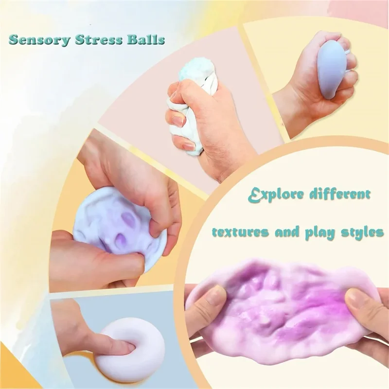 Squishy sottovuoto modellabili Palla di sabbia Palla antistress per uva Palla rumorosa antistress Desktop Spremitura Giocattolo lenitivo Regalo di compleanno