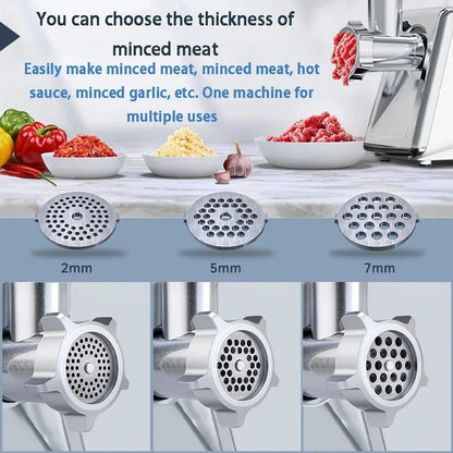 Tritacarne Elettrico 800W Professionale E Robot Da Cucina Multifunzione Processore Alimentare Per Tritare E Preparare Cibi