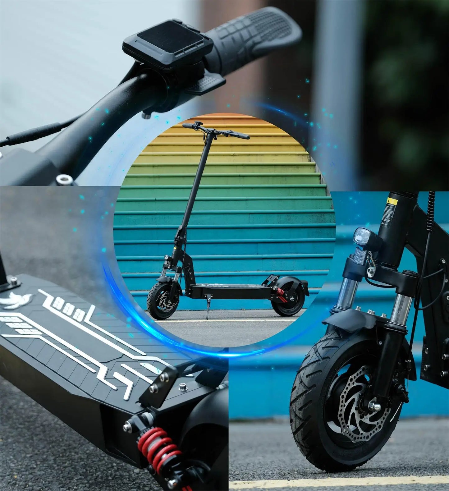 Scooter Elettrico Fat Tire Offroad 500W Freno A Disco Pieghevole Autonomia 40-60 Km 48V 36V 13Ah