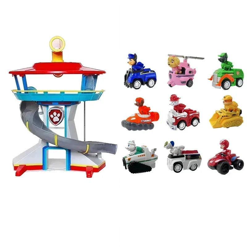 Paw Patrol Set di giocattoli Cartoon Anime Figure Patrol Canine Chase Skye Rimbalzo Bicicletta Decorazione della casa Regali di compleanno di Natale per bambini