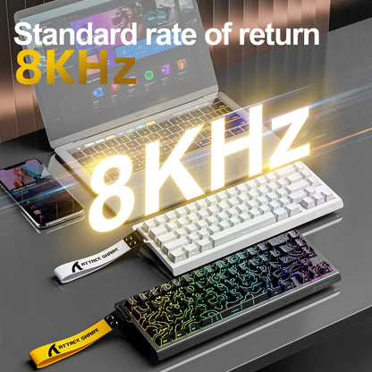 X68HE ATTACK SHARK Tastiera da gioco magnetica meccanica cablata per Pro Gaming Trigg rapido 0,01 mm 8000 Hz SOCD/Rs 0,125 ms 128 K Velocità