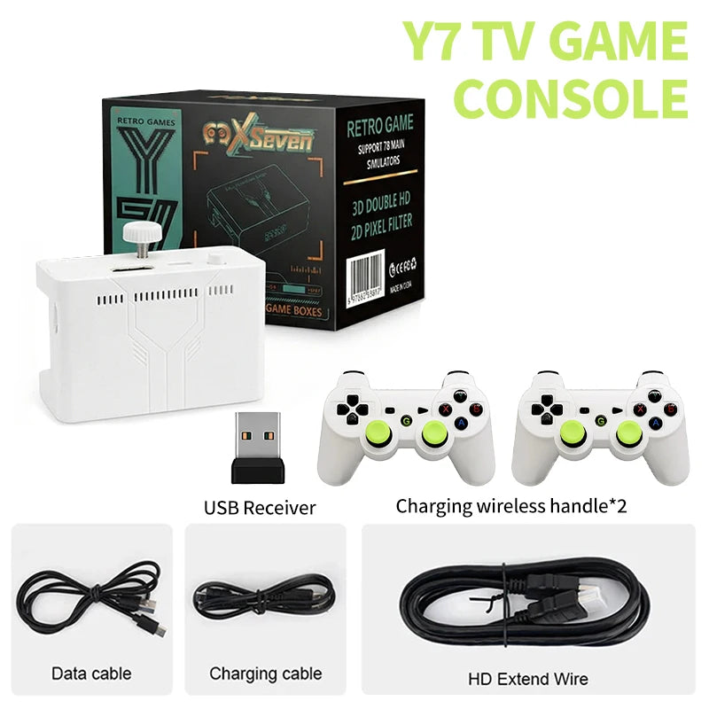 Nuova Console di Gioco Coopreme Y7 X7 128G 2026 con Sistema Linux, Video 4K, TV Box, Controller Wireless, Giochi Retro 10000+ e Supporto PSP