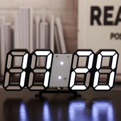Orologio Digitale Led 3D Da Parete Con Modalità Notte Decorazione Elegante Per Camera Da Letto