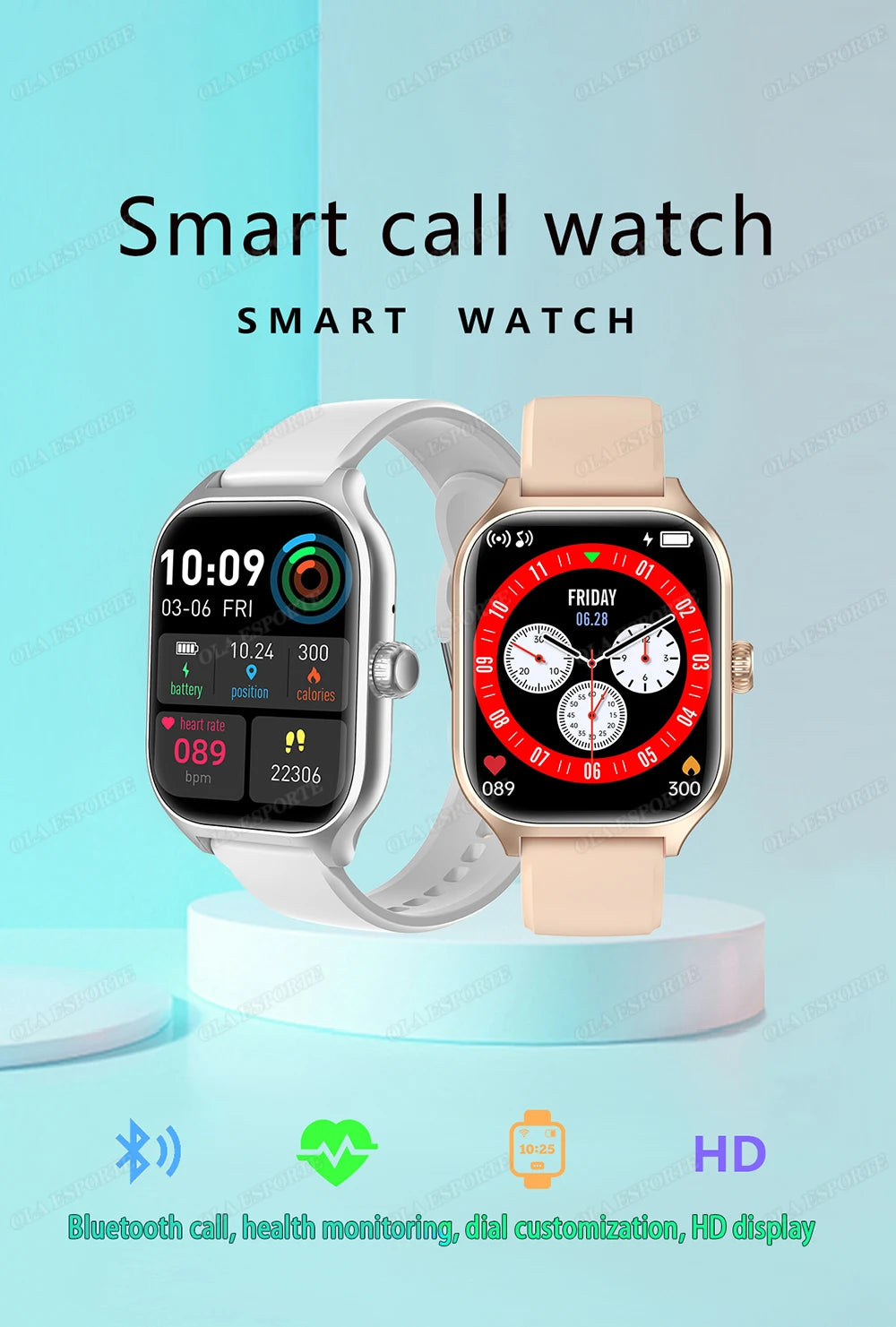 Nuovo orologio intelligente GPS militare da esterno da uomo impermeabile modalità sportiva multipla fitness chiamate Bluetooth HD Smartwatch braccialetto da donna per uomo