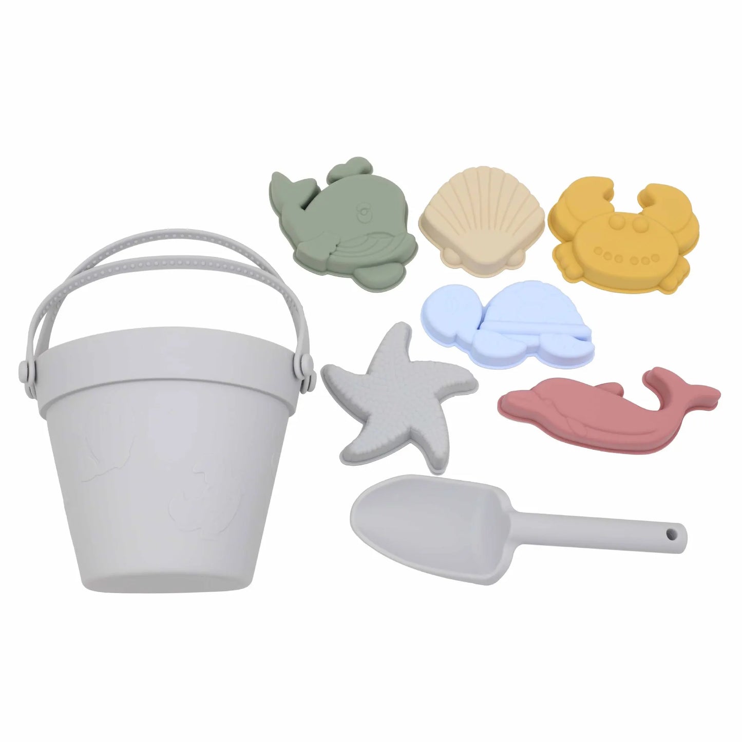 Set Giocattoli Da Spiaggia Per Bambini 8 Pezzi In Silicone Morbido Per Sabbia E Acqua