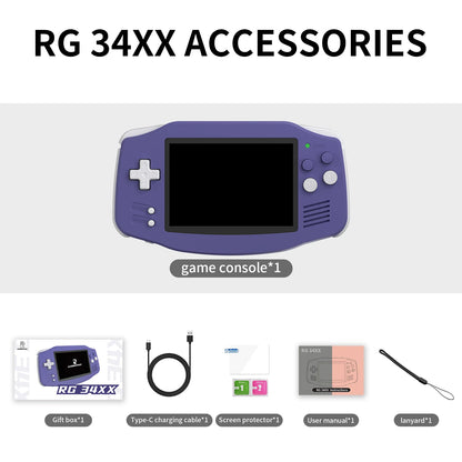 ANBERNIC RG 34XX Console di gioco portatile Schermo IPS 720*480 da 3,4 pollici Linux 64 bit 3500 mAH Bluetooth RG34XX Lettori di videogiochi retrò