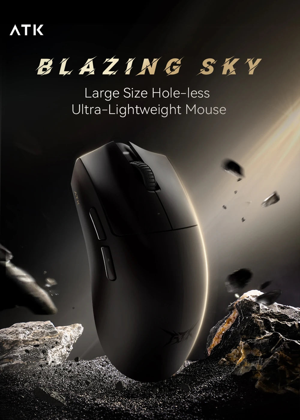 Mouse Wireless Da Gioco Atk Blazing Sky X1 3 Modalità Bassa Latenza Leggero Per Fps Esports