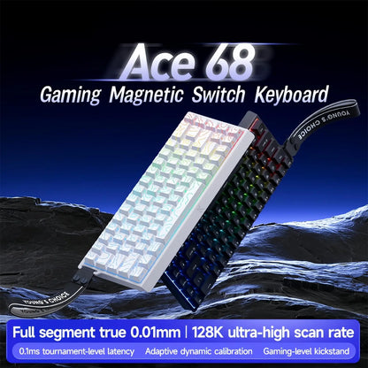 Mchose Ace 68 Tastiera Meccanica Con Interruttore Hall Magnetico Trigger Rapido Programmabile RGB 8K Hz