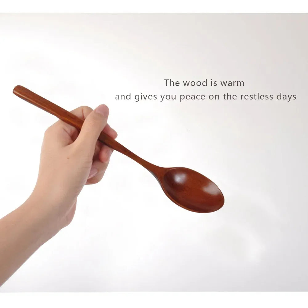 Set Utensili Da Cucina In Legno Cucchiai Per Zuppa Cucchiaini Da Tè E Miele Strumenti Di Cottura