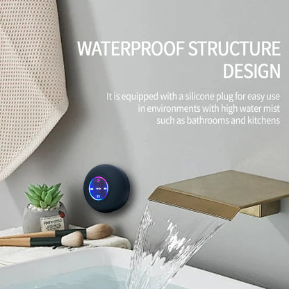 Famiglia portatile senza fili Bluetooth ventosa impermeabile LED piccolo altoparlante per auto bagno telefono cellulare ascolto musica stereo