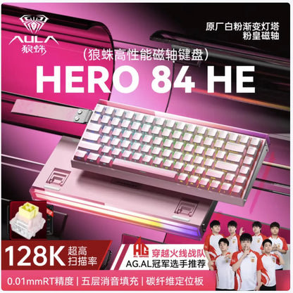 Tastiera Meccanica Da Gioco Aula Hero 84HE Con Interruttore Magnetico RGB Ergonomia