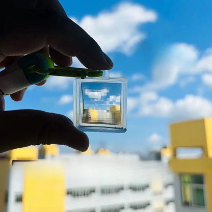 Strumento fotografico pixel Mosacche acriliche trasparenti per portachiavi e condividere le tue ricordi di viaggio Lente a mosaico