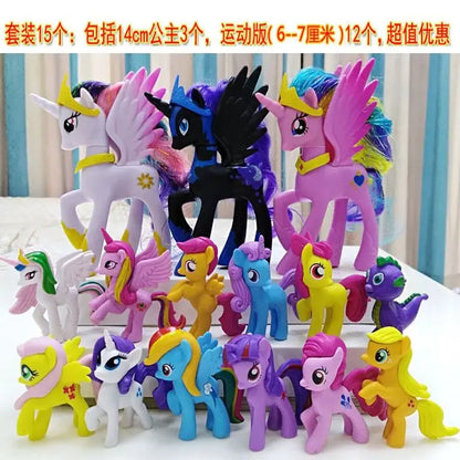 Set di giocattoli My Little Pony Fluttershy Rainbow Dash Twilight Sparkle Princess Cadence Luna Regalo a mano