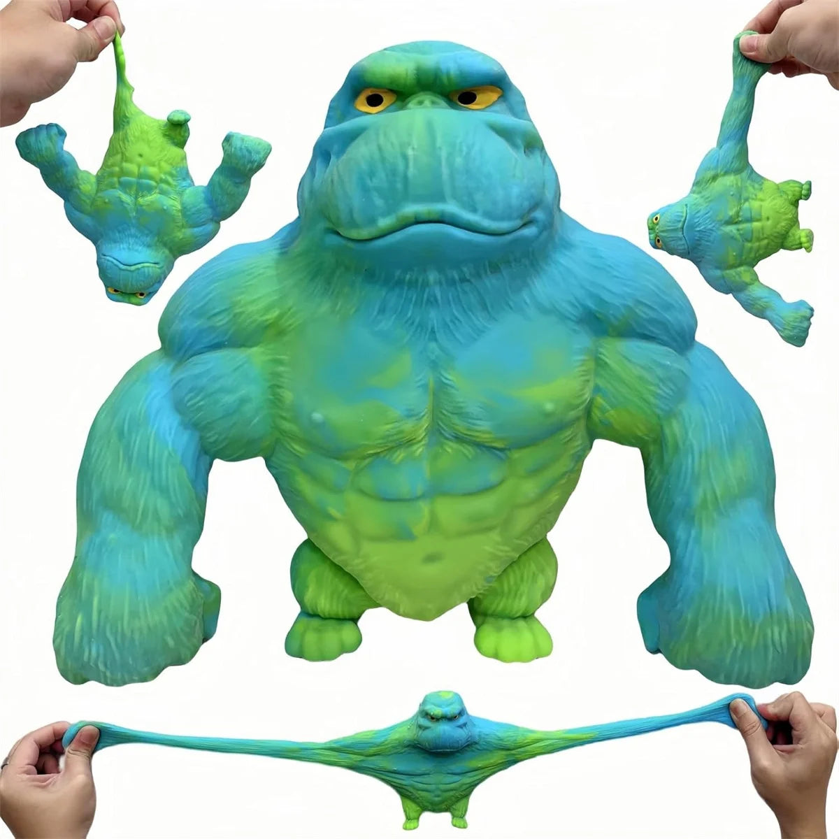 Squishy Scimmia Giocattolo Elastico Colla Riempito di Gomma Gorilla Elastico Estensibile Autismo Decompressione Giocattolo Adulti Bambini Regalo