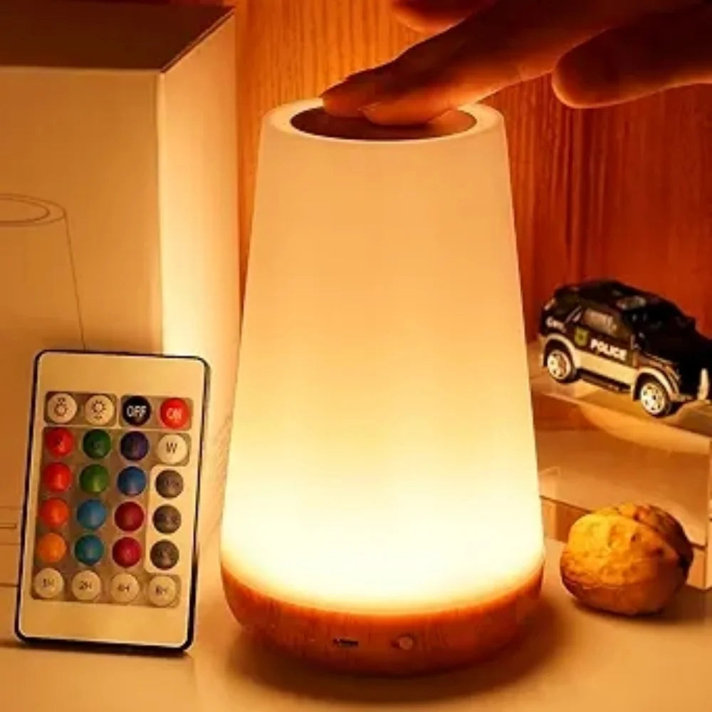 Lampada Tattile Dimmerabile Ricaricabile Usb Per Comodino E Camera Da Letto Con 13 Colori Rgb Luce Notturna