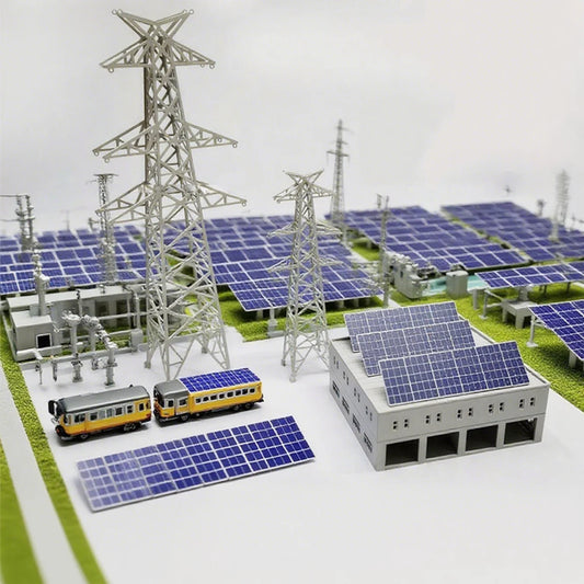 Set Educativo Pannello Solare Miniaturizzato Stampato In 3D Adesivi Personalizzabili Energia Verde