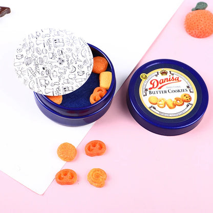 Set Accessori Cucina Miniatura 1 12 Scatola Latta Blu Per Casa Delle Bambole Decorazione Giocattolo Regalo