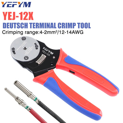 Strumento Crimpatura Deutsch YEJ 12X 16X 20X, Piegatrice Canna Chiusa Per Connettori a 4 Vie