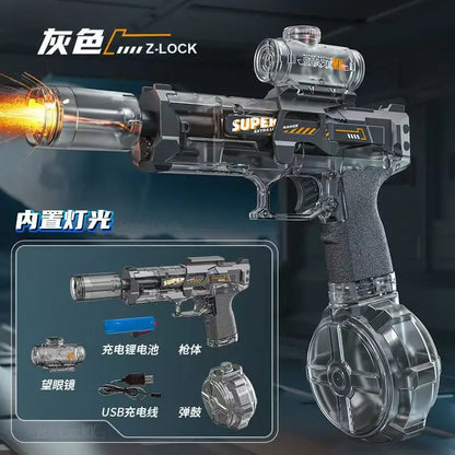 Pistola Ad Acqua Elettrica Luminosa A Lungo Raggio Per Esterni Gioco Estivo Per Adulti E Bambini