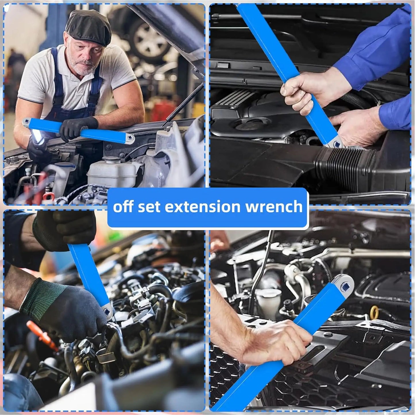 Chiave Di Prolunga Per Auto 15 Pollici Resistente Agli Urti Con 4 Adattatori Per Riparazioni