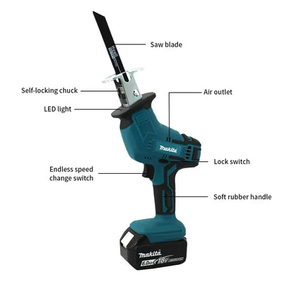 Makita ML505 Sega a Sciabola Elettrica Senza Batteria Portatile Per Taglio Legno Metallo Tubi