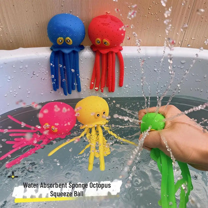 Polpo Giocattolo D'Acqua Per Bagno Dei Bambini Con Spray Creativo Antistress Divertimento