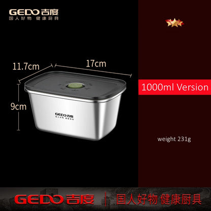 Contenitore Per Alimenti In Acciaio Inox 304 Lfgb Sottovuoto Leggero Capacità da 500ml a 1600ml