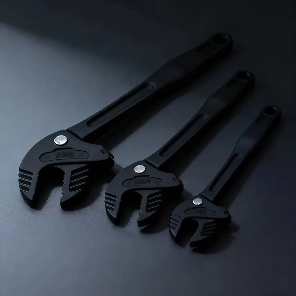 Chiave per artigli di granchio industriale per impieghi gravosi: cricchetto adattativo rapido, strumento regolabile a ganascia larga per riparazioni automobilistiche, impianti idraulici