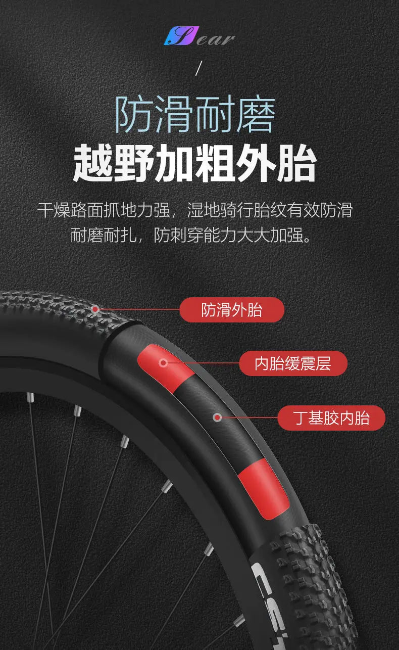 Bici MTB Doppio Ammortizzatore Adulti, Ruote 26 27.5 29, Freno a Disco, 24-30 Velocità per Tutte le Strade