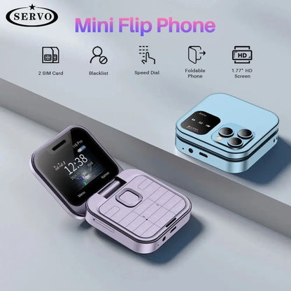 Telefono Cellulare Flip 2G Doppia SIM 1,77 Pollici Batteria 1000 mAh Lettore Video FM Jack Da 3,5 Mm