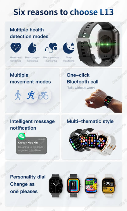 Smartwatch Da 1,83 Pollici Con Touchscreen Completo Per Fitness E Chiamate Bluetooth